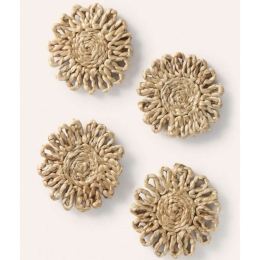 Σουβέρ Flo (Σετ 4Τμχ) CAFLO10NAT Φ10cm Natural Calma House Jute