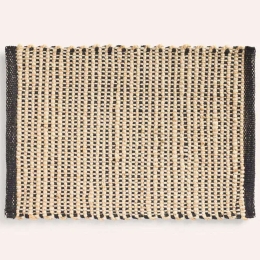 Σουπλά West Black CAWEST35NEG 35x50cm Natural-Black Calma House Βαμβάκι,Jute