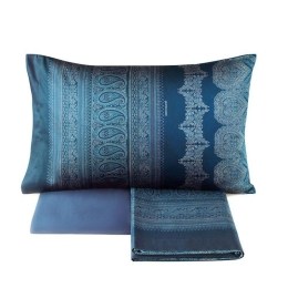Σεντόνια Brunelleschi B1 9306536 Σετ 4τμχ Blue Bassetti Υπέρδιπλο 175x200cm 100% Βαμβακοσατέν