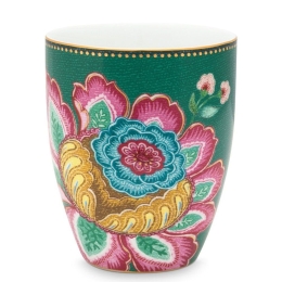 Ποτήρι Jambo Flower 51111080 Green Pip Studio Πορσελάνη