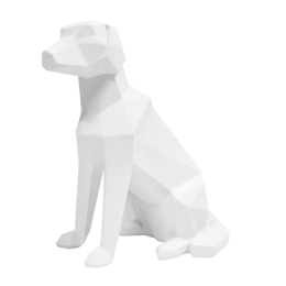 Διακοσμητικό Αγαλματίδιο PT3495WH Origami Dog Sitting White Present Time Πολυρεσίνη