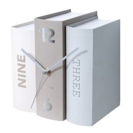 Ρολόι Επιτραπέζιο KA5628 Book 20x15x20cm Grey Karlsson Χαρτί