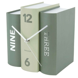 Ρολόι Επιτραπέζιο KA5756GR Book Green Karlsson Χαρτί