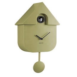 Ρολόι Τοίχου KA5768OG Modern Cuckoo Olive Green Karlsson Πλαστικό