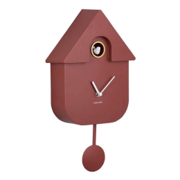 Ρολόι Τοίχου KA5768RD Modern Cuckoo Red Karlsson Πλαστικό