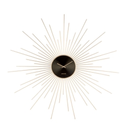 Ρολόι Τοίχου KA5819 Extreme Peony Steel Gold Karlsson Μέταλλο
