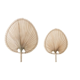 Διακοσμητικό Επιτοίχιο 82047198 Palm Leaf Σετ 2τμχ Nature Bloomingville Ξύλο