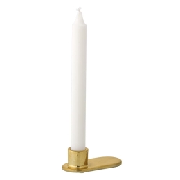 Κηροπήγιο 21259553 L10xH3,5xW5cm Gold Bloomingville Πηλός
