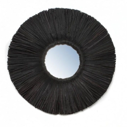 Καθρέπτης Τοίχου The Alang Alang BALE070B-S D35 Black Bazar Bizar Seagrass