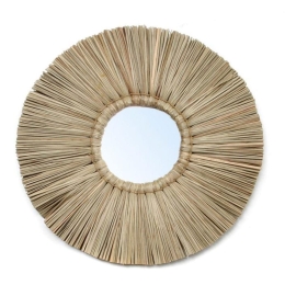 Καθρέπτης Τοίχου The Alang Alang BALE070N-S D35 Natural Bazar Bizar Seagrass