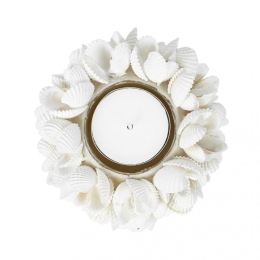 Κηροπήγιο Από Κοχύλια The Flower Power BABL014W-S D7 White Bazar Bizar Shell