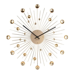 Ρολόι Τοίχου KA4859GD Sunburst Crystal Large D50cm Gold Karlsson Μέταλλο
