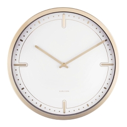 Ρολόι Τοίχου Dots & Batons KA5727WH Φ42cm White-Gold Karlsson Μέταλλο