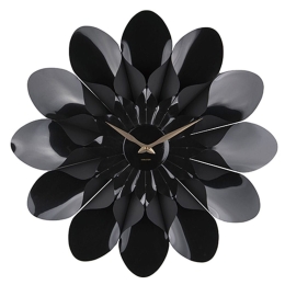 Ρολόι Τοίχου KA5731BK Flower Black Karlsson Πλαστικό