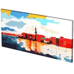 Πίνακας Σε Καμβά LH24 115x55cm Multi Οριζόντιοι Καμβάς