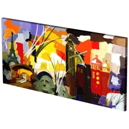 Πίνακας Σε Καμβά LH26 115x55cm Multi Οριζόντιοι Καμβάς