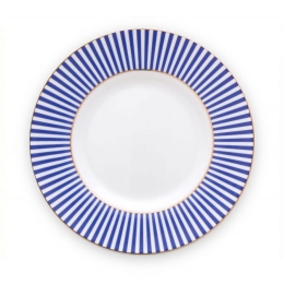 Πιατάκι Γλυκού Πορσελάνινο 51001243 Royal Stripes 12cm Blue Pip Studio Πορσελάνη