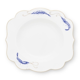Πιάτο Σούπας Πορσελάνινο 51001256 Royal Yerseke 23,5cm White-Blue Pip Studio Πορσελάνη