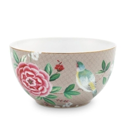 Σαλατιέρα Ατομική Πορσελάνινη 51003124 Blushing Birds 15cm Khaki Pip Studio Small Πορσελάνη