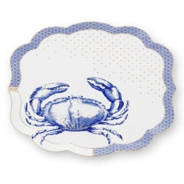 Δίσκος Σερβιρίσματος Πορσελάνης 51018111 Royal 24x24cm Yerseke White-Blue Pip Studio Πορσελάνη