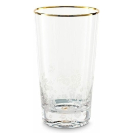Ποτήρι Νερού 51131023 Blueshng Birds 330ml Clear-Gold Pip Studio Γυαλί