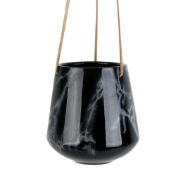Κασπώ Κρεμαστό Marble PT3735BK 13,5x15cm Black-White Present Time Κεραμικό