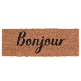 Πατάκι Εισόδου Bonjour PT3625BK 75x26cm Brown-Black Present Time 26X75