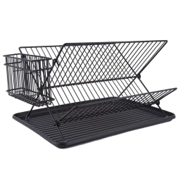 Πιατοθήκη Wire PT3116BK 36,5x29,5x23,5cm Μεταλλική Black Present Time Μέταλλο