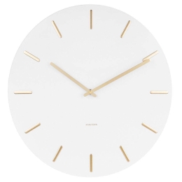 Ρολόι Τοίχου Charm KA5716WH Φ45cm Μεταλλικό White Karlsson Ατσάλι