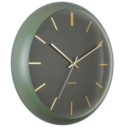 Ρολόι Τοίχου Globe KA5840GR Φ40cm Green-Gold Karlsson Μέταλλο
