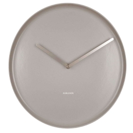 Ρολόι Τοίχου Plate KA5786GY Φ35cm Grey Karlsson Πορσελάνη