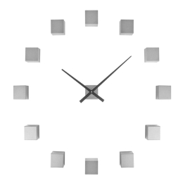 Ρολόι Τοίχου Με Αυτοκόλλητο DIY Cubik KA5698SI Φ50cm Silver Karlsson ABS