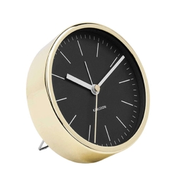 Επιτραπέζιο Ρολόι - Ξυπνητήρι Minimal KA5683BK Φ10cm Black Karlsson Μέταλλο