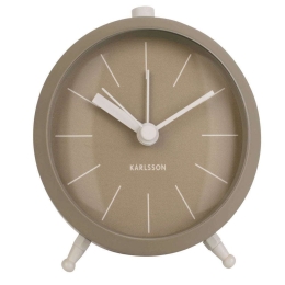 Ρολόι Επιτραπέζιο - Ξυπνητήρι Button KA5778MG Φ9x10,5cm Green Karlsson Μέταλλο