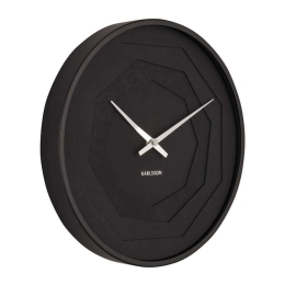 Ρολόι Τοίχου Layered Origami KA5850BK Φ30cm Black Karlsson Mdf
