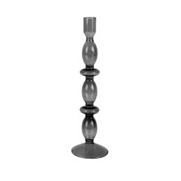 Κηροπήγιο Art Bubbles PT3638BK Φ8,5x24cm Black Present Time Γυαλί