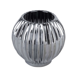 Κηροπήγιο Για Ρεσώ Sparkle Lines PT3765BK Φ9,3x8,8cm Black Present Time Γυαλί