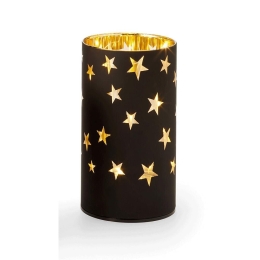 Κηροπήγιο Για Ρεσώ Led  Star 239008 15,9cm Black-Gold Black Philippi Μέταλλο