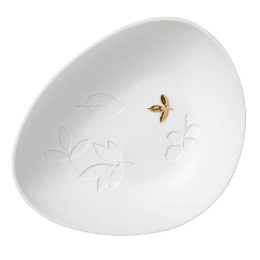 Διακοσμητικό Μπωλ Klein 0014132 11x9x2,5cm White-Gold Raeder Πορσελάνη