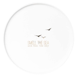 Πιάτο Smell The Sea 0014988 Φ22cm White-Gold Raeder Πορσελάνη