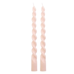 Κερί Κηροπηγίου Twirl (Σετ 2Τμχ) PT3781LP 2,2x25cm Pink Present Time Παραφίνη