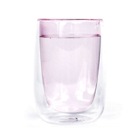 Ποτήρι Τσαγιού Doppler (Σετ 4Τμχ) SET-4-D200-P 240ml Clear-Pink Fundamental Γυαλί