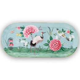 Πιατέλα Σερβιρίσματος 51018081 Blushing Birds 33,3X15,5cm Blue Pip Studio Πορσελάνη