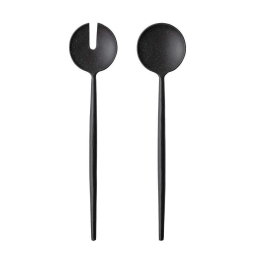 Κουτάλες Σερβιρίσματος Handrin (Σετ 2Τμχ) 82049392 27,5x6cm Black Bloomingville Ανοξείδωτο Ατσάλι
