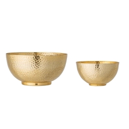 Μπωλ Camelia (Σετ 2Τμχ) 82049383 16,5x9/23x12cm Gold Bloomingville Αλουμίνιο