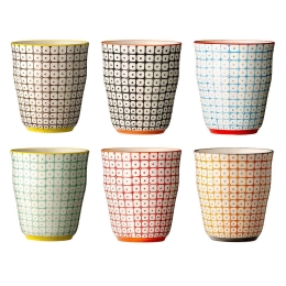 Φλυτζάνι Carla (Σετ 6Τμχ) 217009 200ml Multi Bloomingville Κεραμικό