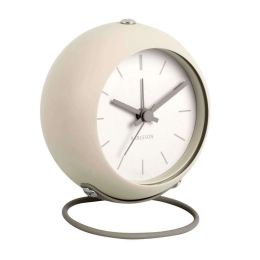 Ρολόι Επιτραπέζιο - Ξυπνητήρι Nirvana Globe KA5857WG 9,5x6x10cm Warm Grey Karlsson Μέταλλο