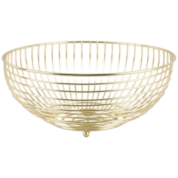 Φρουτιέρα Crossways PT3846GD Φ28x12,5cm Gold Present Time Μέταλλο