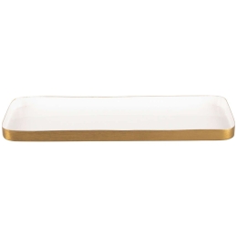 Πιατέλα Festive PT3855WH M 13x2cm White-Gold Present Time Μέταλλο