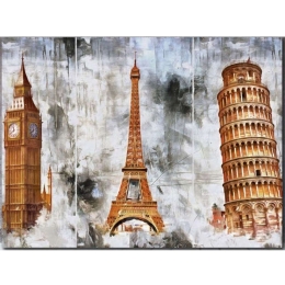 Πίνακας Σε Καμβά MH103 60x80cm Multi Οριζόντιοι Καμβάς